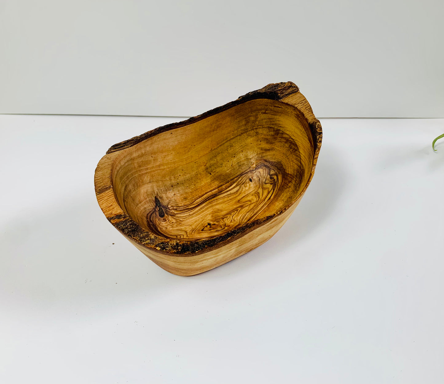 Olive Wood Trinket Dish, Live Edge Handmade Ring Dish, Natural Grain Wooden Jewellery Tray, Rustic Bedside Decor